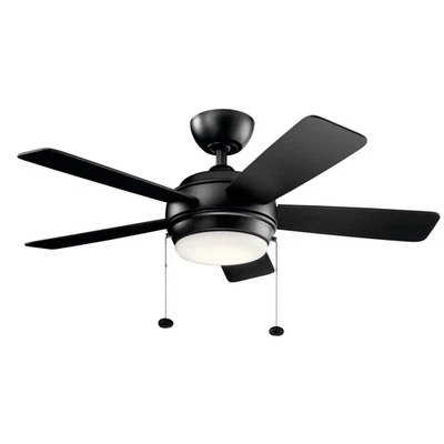 Kichler 330171 Starkk 42" 5 Blade LED Indoor Ceiling Fan - Black - Image 1 of 4