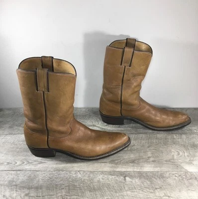 Justin 3826 Farm & Ranch Trucker Boss Vaquero Cuero Occidental Hombres Botas Talla 9.5 Foto 1 de 4