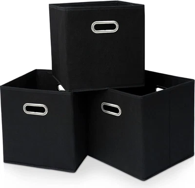 Black Fabric Cubby Storage Bins，13X13X13 Inches ，Cube Organizer Bin Foldable Sto - Image 1 of 4