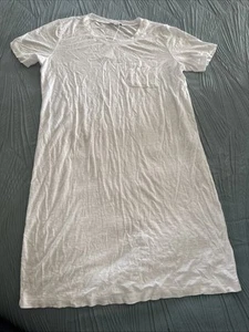 James Perse FWhite Cotton Knit Pocket Dress Dress Size 2 NWT $155 - Picture 1 of 3