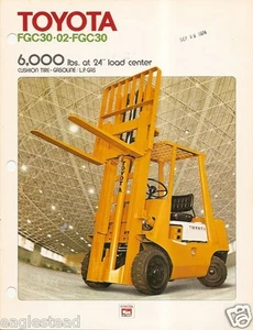 Fork Lift Truck Brochure - Toyota - FGC30 02-FGC30 - c1973 (LT79) - Picture 1 of 1