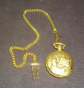 American Civil War 150th Sesquicentennial Gold Tone Pocket Watch w/ 15” Chain - Bild 1 von 3