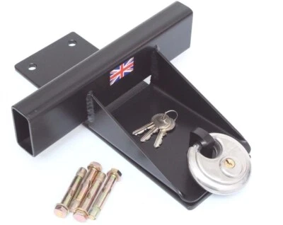 Black 6030 Garage Door Defender + 70mm DISCUS Padlock & Fixing Bolts - Image 1 of 2