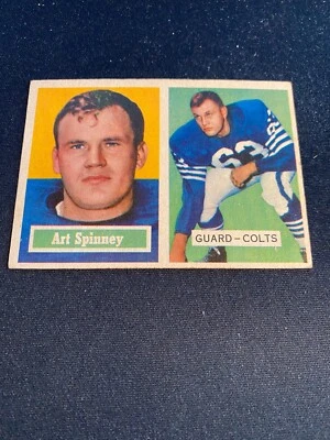 1957 TOPPS FOOTBALL #17 ART SPINNEY!! $1 SHIPPING!! - Image 1 of 2