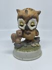 Vintage  Small Ceramic Porcelain Cute Owl Figure Collectibles Preowned