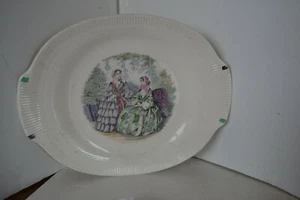 Vintage Oval Platter Godey Prints Salem Victorian Women - Picture 1 of 3