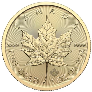 Goldmünze Maple Leaf 2025 - Kanada - Anlagemünze - 1 Oz ST - Bild 1 von 2