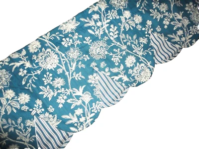 AMERICAN LIVING FLORAL AZUL JASMIM JOSEPHINA TUCK PEEK-A-BOO (1) VALANCE 54X17 - Imagem 1 de 4