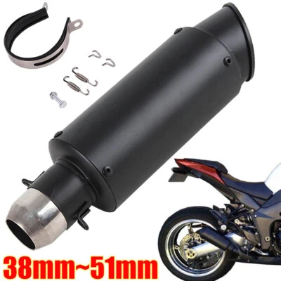 Tubo silenciador de escape para motocicleta ATV deslizable con DB Killer 38 mm-51 mm universal Foto 1 de 4