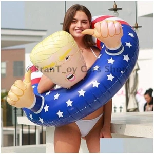 Donald Trump Swimming Float Inflatable Pool Raft Beach Party Swim Circle Ring - Picture 1 of 5
