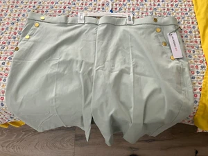 Pantalones Cortos Capri Liz Claiborne Para Mujer 4X Verde Mar con Etiquetas - Imagen 1 de 5