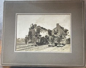 Rare Boston & Maine RR Cabinet Card Photo - #37 “ Andover”, #137 & Their Crews! - Picture 1 of 5