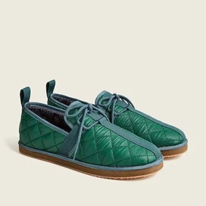 J Crew BB902 NWT Men's Size 7M Comfy Cozy Apline Green Quilted Chore Slippers - Picture 1 of 2