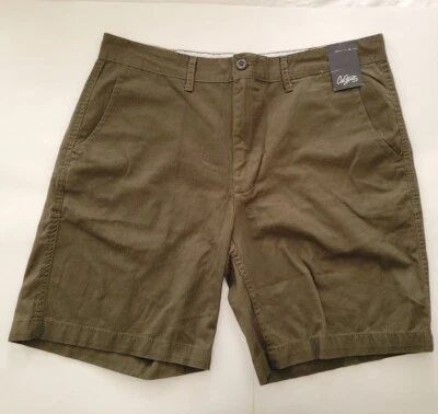 Pantalones Cortos Para Hombre 2XL/40W-Calles de la Ciudad-Verde Oliva Rico-100% Algodón-Frente Plano-NUEVO CON ETIQUETAS Foto 1 de 4