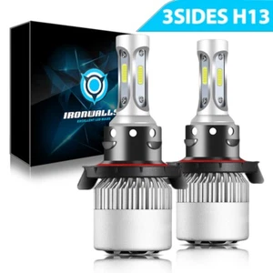 3-Sides LED Headlight H13 9008 6000K 3000000LM High Low Beam Bulbs White Bright - Picture 1 of 12