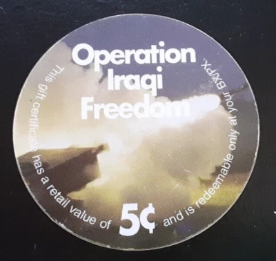 KL# M131    2nd  Print  2H5  5 cents AAFES  Pogs from 2003 printing About Uncir. - Image 1 of 3