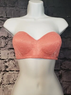 Средний персиковый бюстгальтер-бандо без бретелек XOXO с подкладкой  - Изображение 1 из 4