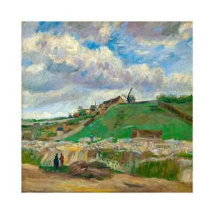 Van Gogh, Hill of Montmartre with Stone Quarry, 100% Cotton Art Paper, 30" x 30" - Picture 1 of 10