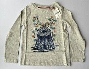 Fatface Girls Oatmeal Long Sleeve Otter T-shirt In Various Sizes *BNWT* - Picture 1 of 5