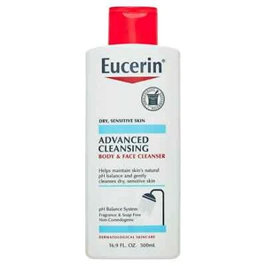 Eucerin Skin Calming Body Wash, Gentle Cleansing Body Wash & Body & Face 16.9 oz - Picture 1 of 5