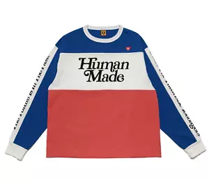 NEW Human made x girls don't cry BMX SHIRT GDC Navy size Large long sleeve - Picture 1 of 9
