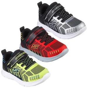Skechers Bebé Cómodo Flex 2.0 Tronox Zapatillas Niños Slip-On Elástico Zapatos - Imagen 1 de 4