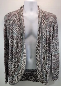 L) Women's Love & Let Love Open Cardigan Sweater Large - Picture 1 of 7