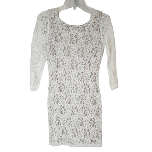 OFF WHITE Abito in guaina Zarita bianco sporco floreale Diane von Furstenberg taglia 4 G7