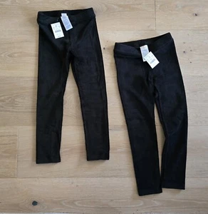 2 PAAR ☆ J Crew Mädchen kuschelige Cord-Leggings schwarz Damengröße 6 - läuft dünn AB545 - Bild 1 von 2