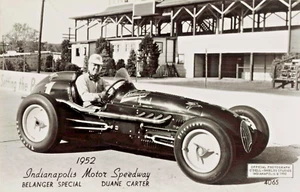 PPC-Indianapolis Motor Speedway-Duane Carter-Belanger-Postal de colección 1952 (E18) - Imagen 1 de 5
