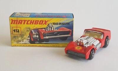 Matchbox Superfast No. 19, Rosso No. 8 Strada Dragster - Superbo Mint Condizione - Immagine 1 di 4