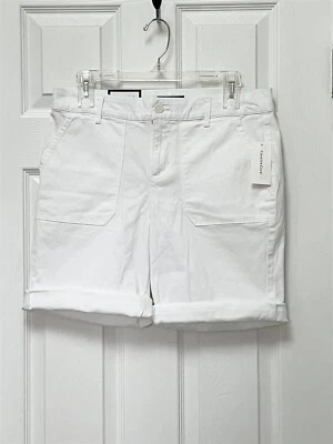 Pantalones Cortos Denim Charter Club Talla 8 x 7.5" o 10.5" Boyfriend Blanco Brillante $49 Foto 1 de 4