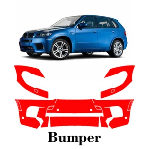 Front bumper PreCut PPF Paint Protection Film For BMW X5 M-Sport 2009-2010 - Picture 1 of 6