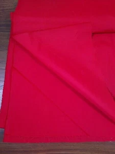 SOLID RED FABRIC cotton polyester blend material 2.5+ yards high quality hand - Picture 1 of 3