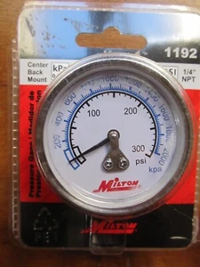 Manometer, Milton #1192 1/4" NPT Manometer, NEU - Bild 1 von 4