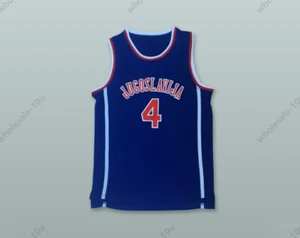 Camiseta deportiva de baloncesto azul Jugoslavija Drazen Petrovic 4 PERSONALIZADA 1 costura S-6XL - Imagen 1 de 3