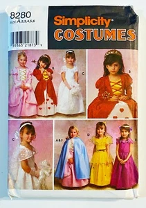Simplicity 8280 Girl's Bride Flower Girl Princess Costume Pattern Size 2,3,4,5,6 - Picture 1 of 2