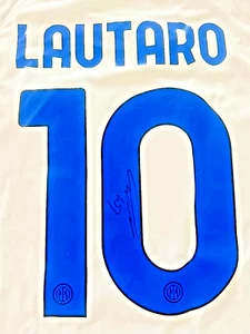Maglia Inter firmata Signed Lautaro Champions League Con Foto Firma - Foto 1 di 6