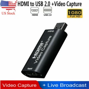 HDMI to USB Video Capture Card 1080P Recorder Phone Game Video Live Streaming US - Picture 1 of 8