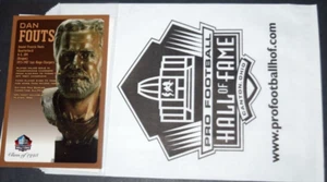 FOOTBALL HALL Of FAME: BUST POSTCARD, DAN FOUTS, Class 1993 (3.5" x 5.5") New - Picture 1 of 4