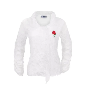 Trachtenbluse Bluse Damen Trachten Weiß Rotem Herz - Oktoberfest & Party - Bild 1 von 5