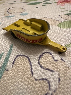 Remolque Matchbox Superfast No.38 Honda motocicleta Lesney Inglaterra Foto 1 de 4
