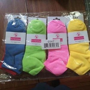 S. Christina 12-Pack MultiColor Ankle Girls Socks Size 9-11 - Picture 1 of 4