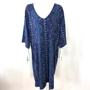 Coldwater Creek NWOT Plus 2X A-Line Women's Below Knee Dress Purple Blue - Picture 1 of 13