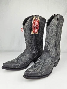 Laredo Men's Garrett Distressed Black Western Boots 68407 Size 12 - Picture 1 of 24