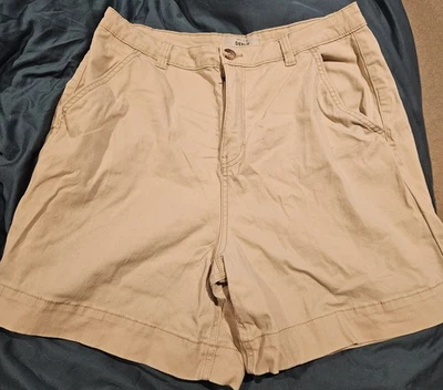 Cream Safari Shorts Denim New Look Size 16 - Image 1 of 4