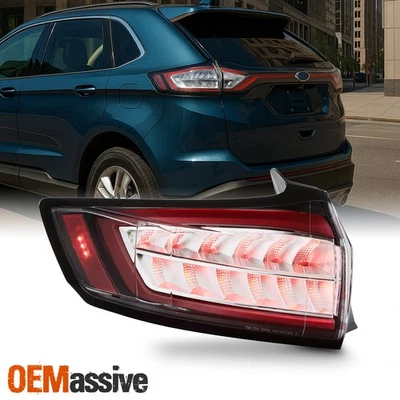 For 2015-2018 Ford Edge Halogen Type Red Tail Light Outer Driver Left w/ LED DRL - Image 1 of 4