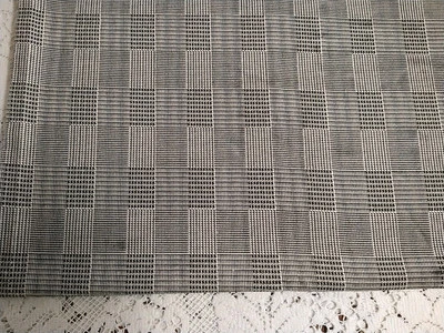 Black & White Design Checks Fine Wale Cotton Corduroy Fabric 20" L x 28" W - Image 1 of 4