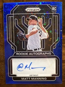 2022 Panini Prizm - Rookie Autografi Matt Manning Blue Wave Prizm /50 (AU, RC) - Foto 1 di 4