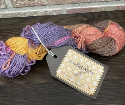 Araucania Cau Cau teñido a mano algodón seda hilo color 50 g 138,2 yardas nuevo Foto 1 de 4